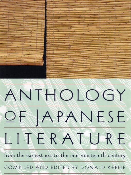 Title details for Anthology of Japanese Literature by Donald Keene - Available